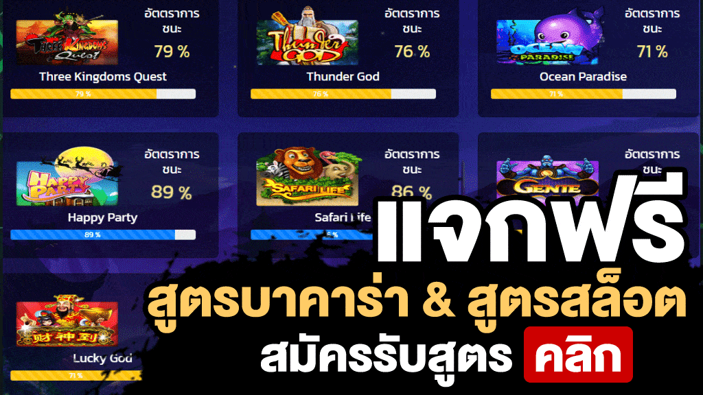 สูตรบาคาร่าให้ทดลองใช้ฟรี